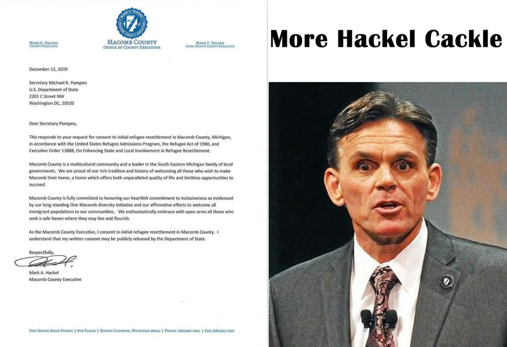 Hackel asks DC for More Refugees